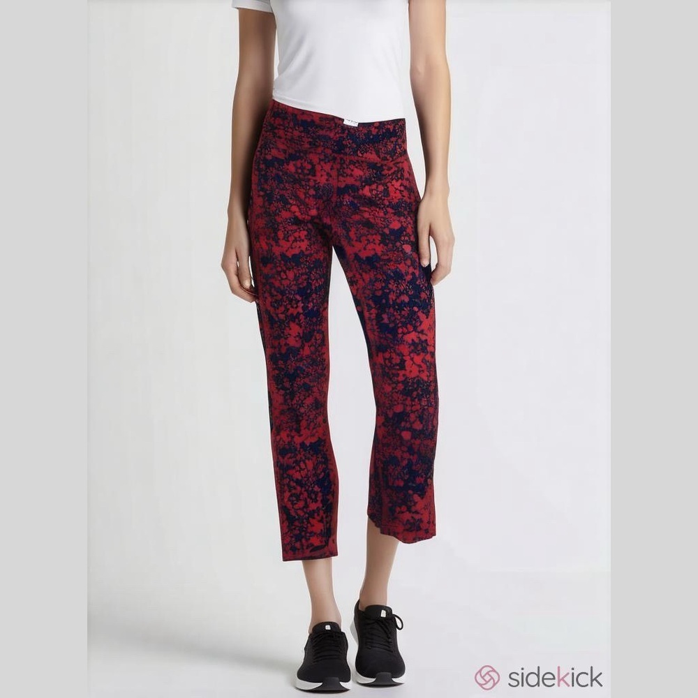 Fabletics Red and Blue Print Leggings Size XS All Season Workout Everyday Wear